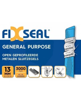 Metalen sluitzegels FIXSEAL open geprofileerd 13mm, 3000st.