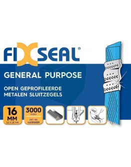 Metalen sluitzegels FIXSEAL open geprofileerd 16mm, 3000st.