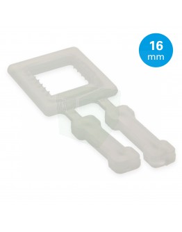 FIXCLIP plastic buckles transparent 16mm, 1000pcs