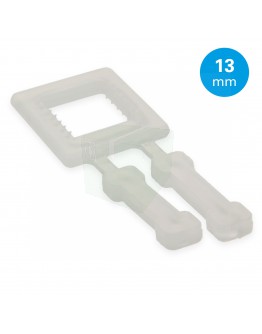 FIXCLIP kunststof gespen 13mm transparant, 1000st.