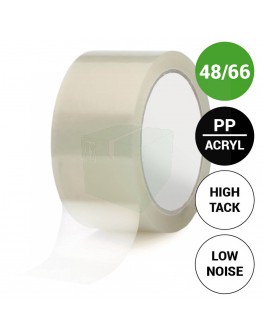 Verpakkingstape PP acryl 48mm/66m High Tack Low-noise