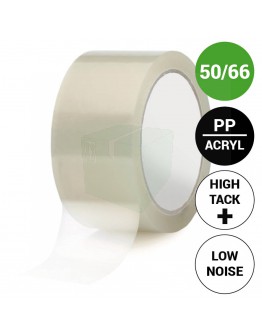 Verpakkingstape PP acryl 50mm/66m High Tack Plus Low-noise