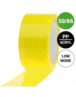 PP acrylic tape 50mm/66m Yellow Low-noise