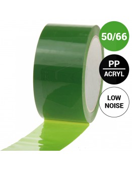 PP acrylic tape 50mm/66m Green Low-noise