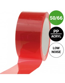 PP acryl tape 50mm/66m RED Low-noise