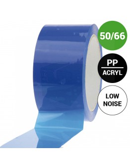 Verpakkingstape PP acryl 50mm/66m Blauw Low-noise