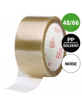 PP Solvent Tape 48mm/66m transparant