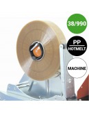 Verpakkingstape PP-Hotmelt 28my 38mm x 990mtr machinetape Tape - Plakband