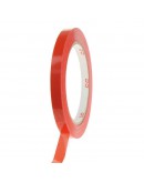 Zakkensluitertape PVC solvent rood 9mm x 66m Tape - Plakband