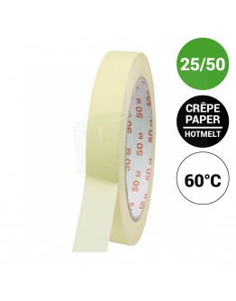 Maskingtape 25mm/50m 60°C