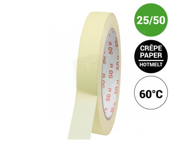 Maskingtape 25mm/50m 60°C Tape - Plakband