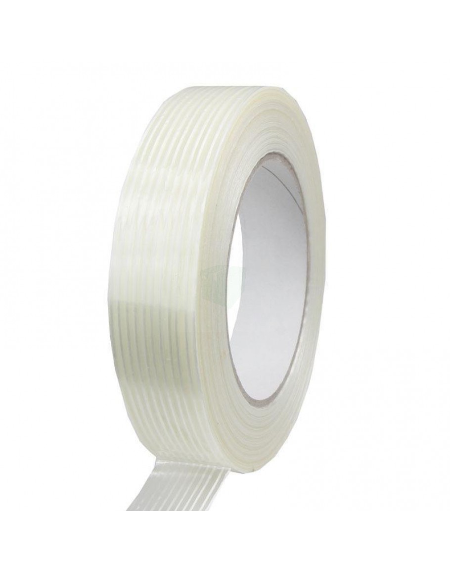 Filament tape 25mm x 50m Lengte versterkt met glasvezeldraad