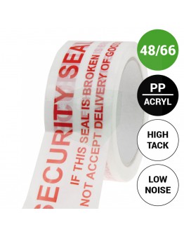 Warning tape "Security-seal" 48mm/66m High-tack Low-noise