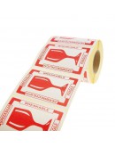 Labels Fragile glass in 4 languages 500 pcs per roll Labels