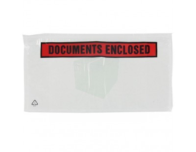 Documenthoezen "Documents enclosed" DL 1/3-A4 225x122mm 1.000 stuks Etiketten en signalering