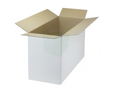 Cardboard box Fefco-0201 white 348x240x282mm Cardboars, Boxes & Paper