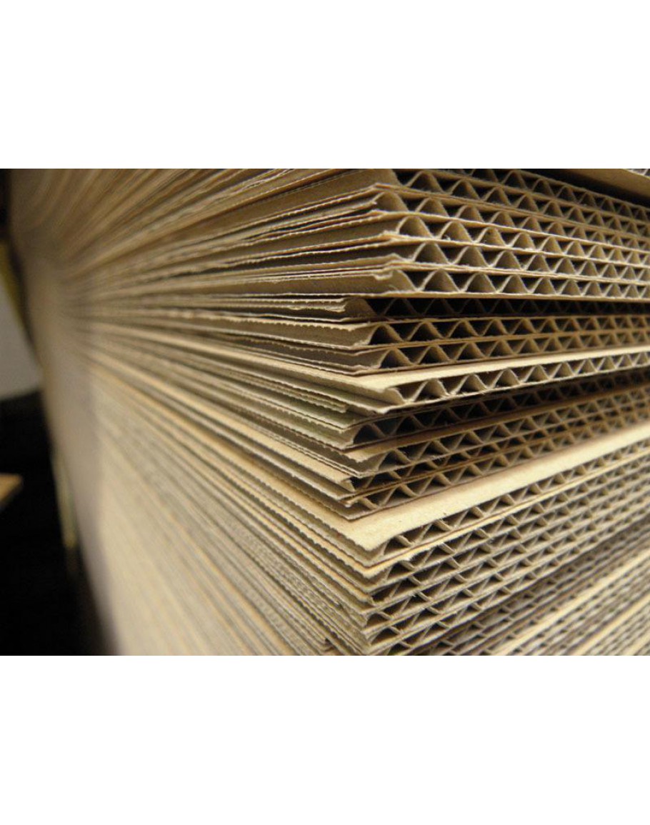 Sheets of 2025 corrugated cardboard