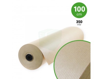 Natron kraftpapier rol 100cm x 350mtr. 70grs, bruin Dozen, Karton & Papier