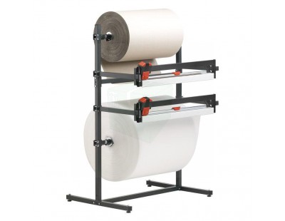 Roll dispenser 75cm for 2 rolls, with 2 cutting systems Rolhouders golfkarton