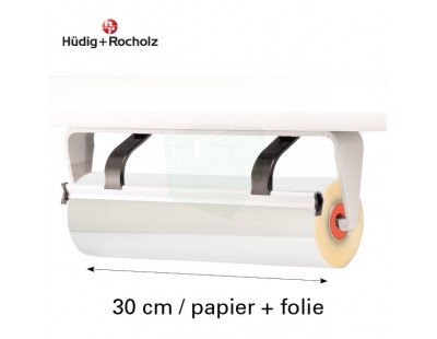 Rolhouder H+R STANDARD ondertafelmodel 30cm voor papier+folie STANDARD serie Hüdig+Rocholz