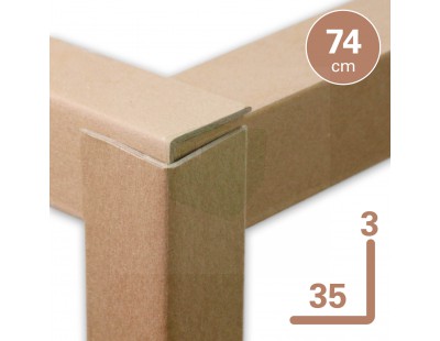 Cardboard corner profiles ECO, 74cm - 100pcs Protective materials