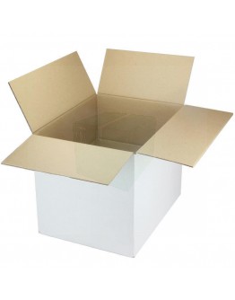 Cardboard box G Fefco-0201 white 420x320x320mm