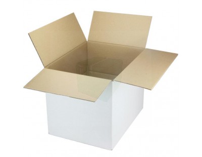 Cardboard box G Fefco-0201 white 420x320x320mm Cardboars, Boxes & Paper