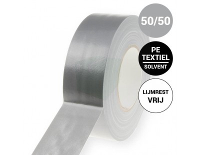 Duct tape 70-mesh Pro Gaffer Lijmrestvrij Grijs 50mm/50m  Tape - Plakband