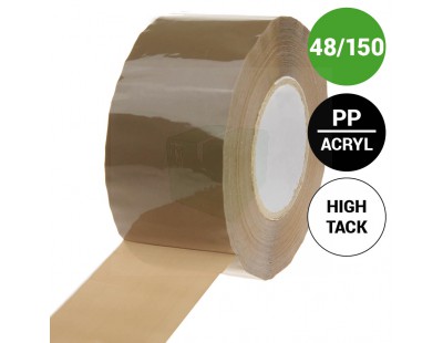 PP Acrylic tape 48mm/150m High Tack Brown Tape