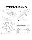 Elastisch stretchband voor pallets box 100st. Rekwikkelfolie
