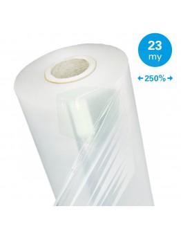 Machine stretch film 250% Powerstretch transparent 23µm / 50cm / 1.500m
