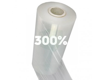 Machine stretch film 300% Powerstretch transparent 23µm / 50cm / 1.500m Stretch film rolls