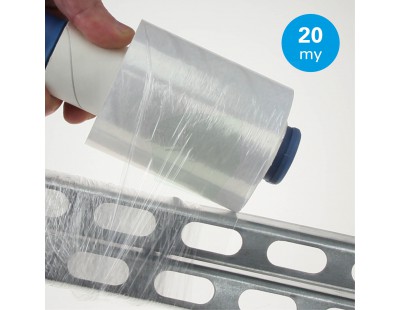 Mini-stretch film rolls 20µm / 100mm / 150m Stretch film rolls