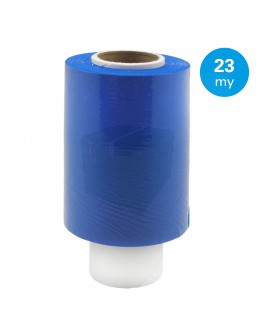 Mini-stretch film rolls blue 23µm / 100mm / 150m