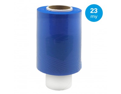 Mini-stretch film rolls blue 23µm / 100mm / 150m Stretch film rolls
