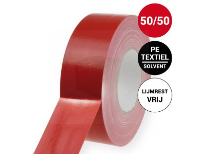 Duct tape 70-mesh Pro Gaffer Lijmrestvrij Rood 50mm/50m  Tape - Plakband