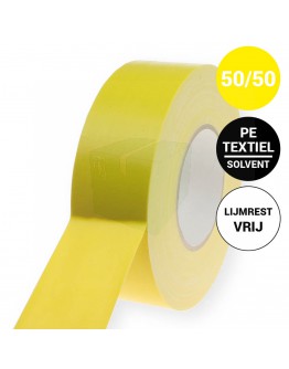 Duct tape 70-mesh Pro Gaffer Lijmrestvrij Geel 50mm/50m 