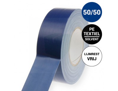 Duct tape 70-mesh Pro Gaffer Lijmrestvrij Blauw 50mm/50m  Tape - Plakband