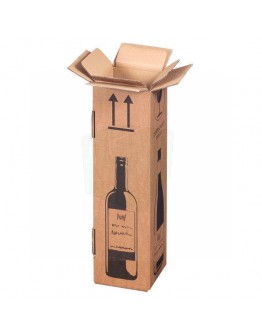 Wine bottle box for 1 bottle 105x105x420mm