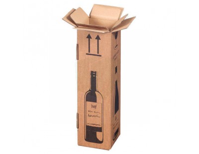 Wine bottle box for 1 bottle 105x105x420mm Wine shipping boxes