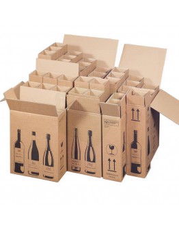 Wine bottle box for 2 bottles 204x108x368mm