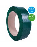PET Band groen 15,5mm/0,72mm/1750m Gewafeld Omsnoeringen
