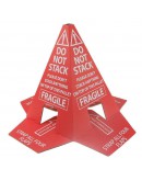 Anti-stapelhoedje Pallethoedje "Do not Stack" Zelfklevend Kartonnen hoekprofielen