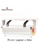 Rolhouder H+R STANDARD ondertafelmodel 75cm voor papier+folie STANDARD serie Hüdig+Rocholz