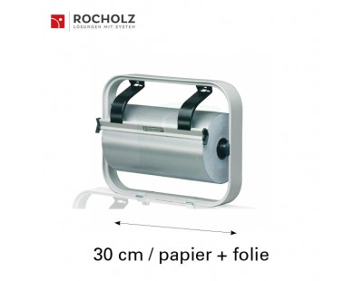 Roll dispenser H+R STANDARD frame 30cm for paper+film STANDARD serie Hüdig + Rocholz