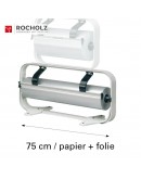 Roll dispenser H+R STANDARD frame 75cm for paper+film STANDARD serie Hüdig + Rocholz