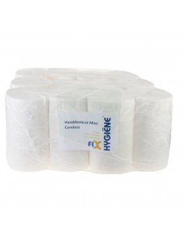 Handtuchrolle FIX-HYGIENE Mini coreless cellulose, 120m - 12 Rollen