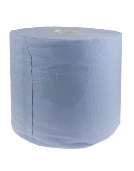 Industrial cleaning paper rolls FIX-HYGIËNE glued blue, 24cm / 300m - 2 rolls