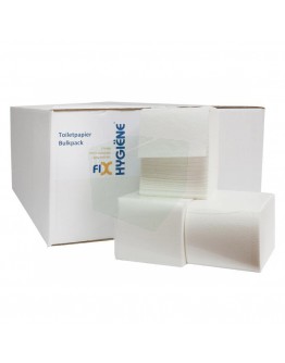 Toilet paper FIX-HYGIËNE bulkpack cellulose 2 ply 11x18cm 40 x 225pcs in box