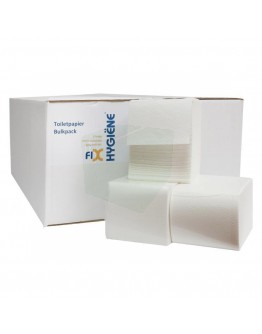 Toiletpapier FIX-HYGIËNE bulkpack cellulose 2 laags 11x18cm 40 x 225vel in doos